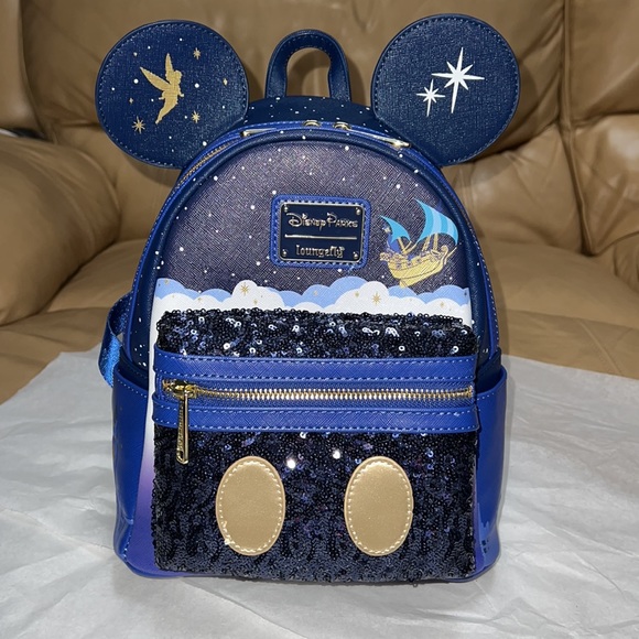Mickey Mouse The Main Attraction Loungefly Backpack Peter Pan's Flight - Picture 4 of 14